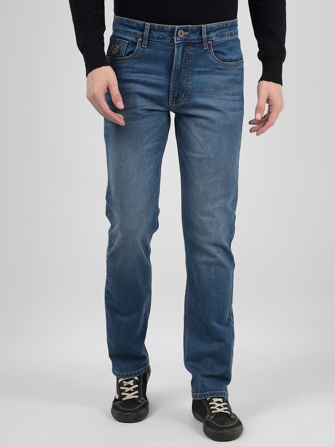 Numero Uno Men Solid Blue Jeans
